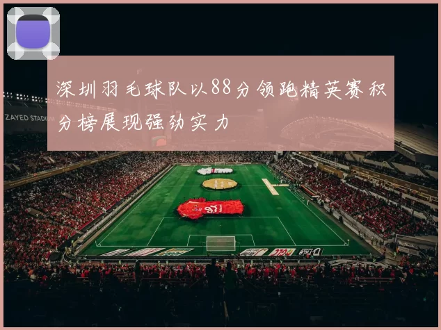 深圳羽毛球队以88分领跑精英赛积分榜展现强劲实力